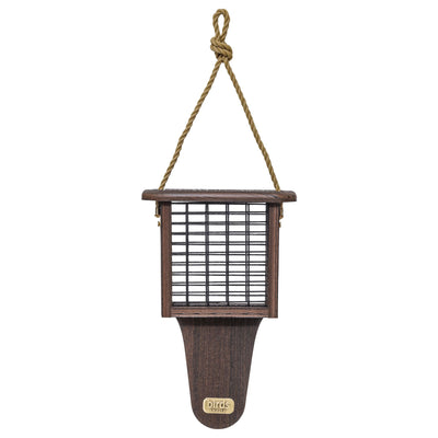Tail Prop Suet Feeder Spruce Creek Collection in Brazilian Walnut Recycled Plastic - Birds Choice