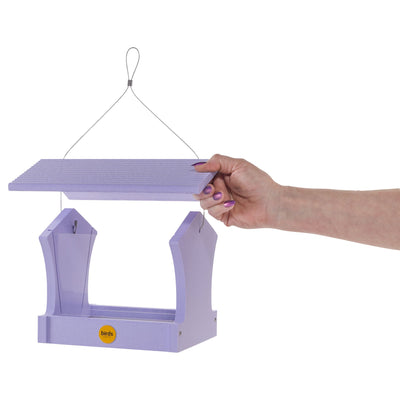 Medium Hopper Bird Feeder in Purple Recycled Plastic - Birds Choice