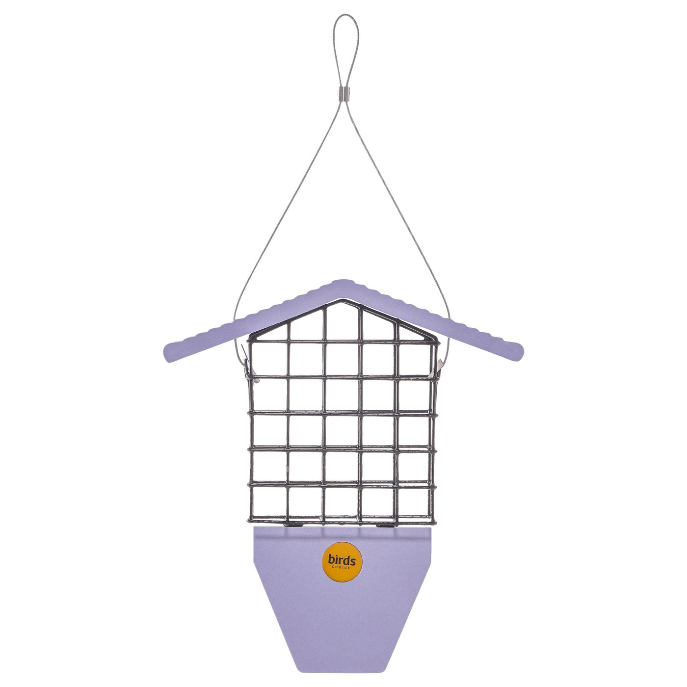 Suet Feeder with Tail Prop for Single Cake in Purple Recycled Plastic - Birds Choice