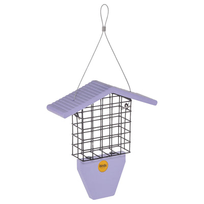 Suet Feeder with Tail Prop for Single Cake in Purple Recycled Plastic - Birds Choice