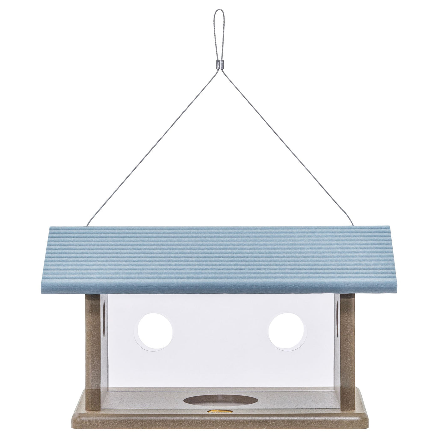 Bluebird Feeder in Taupe and Blue Recycled Plastic - Birds Choice