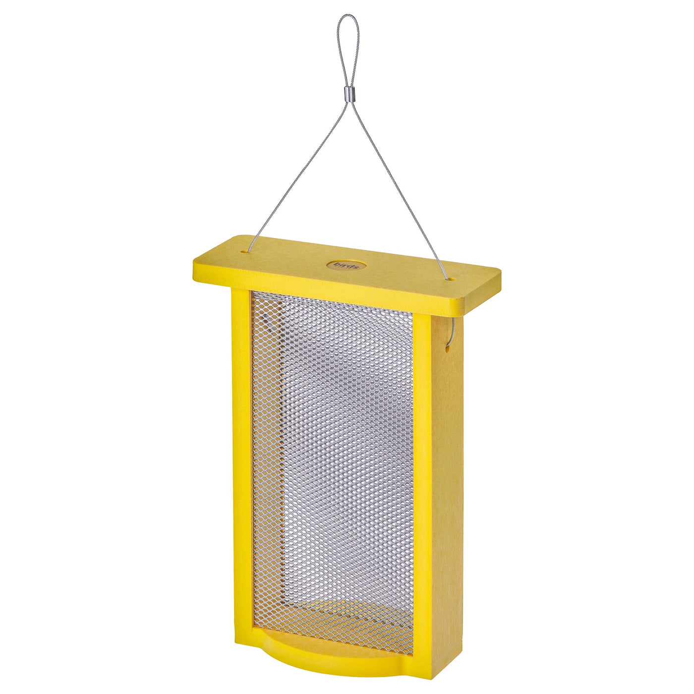 Tall Finch Bird Feeder in Yellow Recycled Plastic - Birds Choice