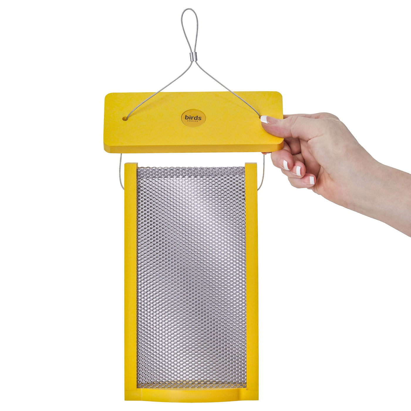 Tall Finch Bird Feeder in Yellow Recycled Plastic - Birds Choice