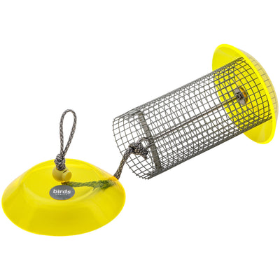 Small Sunflower Seed Feeder Color Pop Collection in Yellow and Gray - Birds Choice
