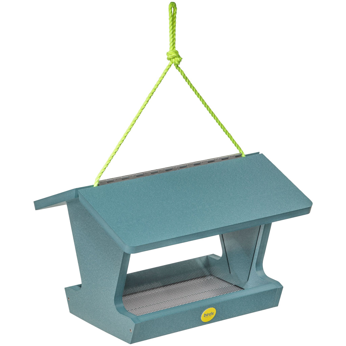 Hopper Bird Feeder Color Pop Collection in Lake Blue Recycled Plastic - Birds Choice