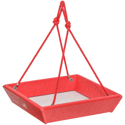 Hanging Tray Bird Feeder Color Pop Collection in Red Recycled Plastic - Birds Choice