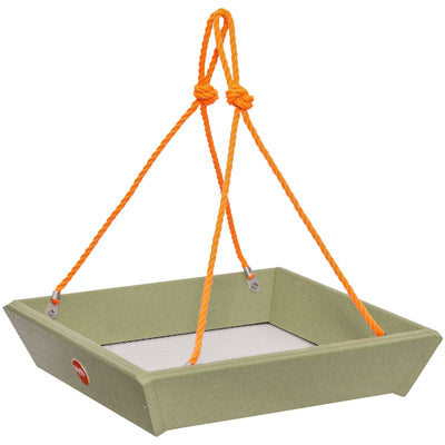 Hanging Tray Bird Feeder Color Pop Collection in Fern Green Recycled Plastic - Birds Choice