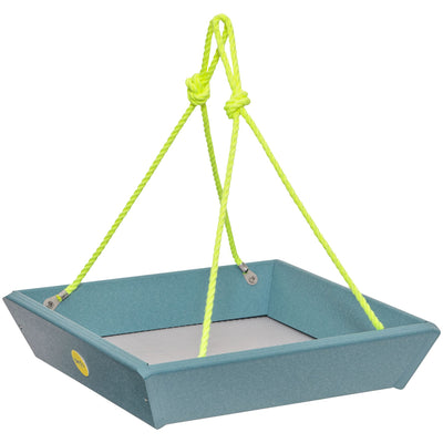 Hanging Tray Bird Feeder Color Pop Collection in Lake Blue Recycled Plastic - Birds Choice