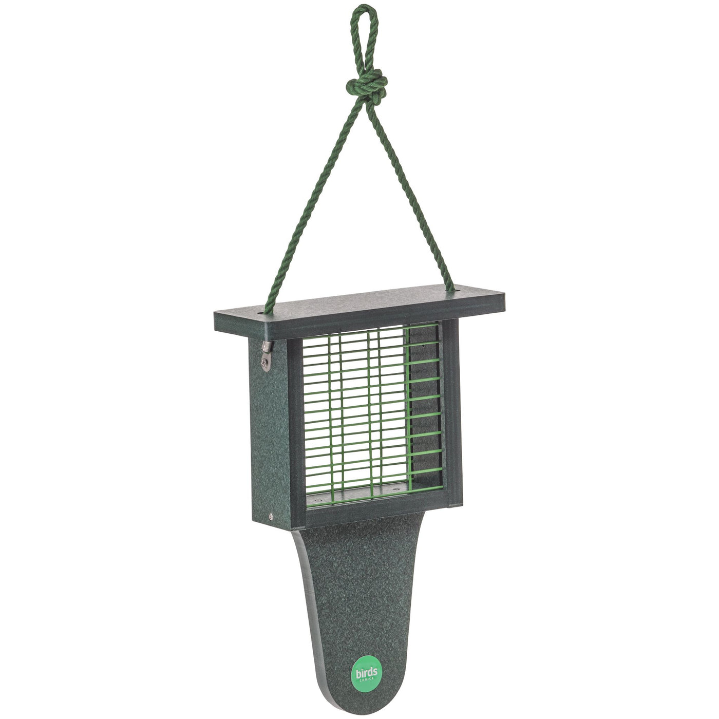 Suet Feeder with Tail Prop Color Pop Collection in Evergreen Recycled Plastic - Birds Choice