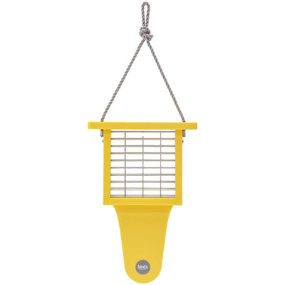 Suet Feeder with Tail Prop Color Pop Collection in Yellow Recycled Plastic - Birds Choice