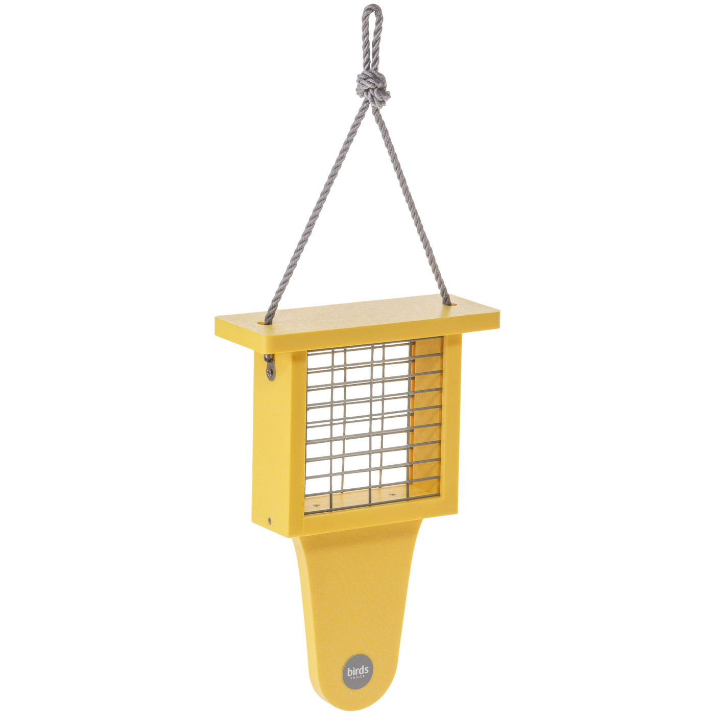 Suet Feeder with Tail Prop Color Pop Collection in Yellow Recycled Plastic - Birds Choice