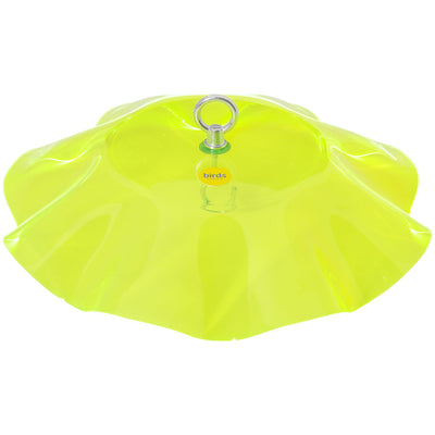 Fluorescent Green Protective Cover for Hanging Bird Feeder with Scalloped Edges - Birds Choice