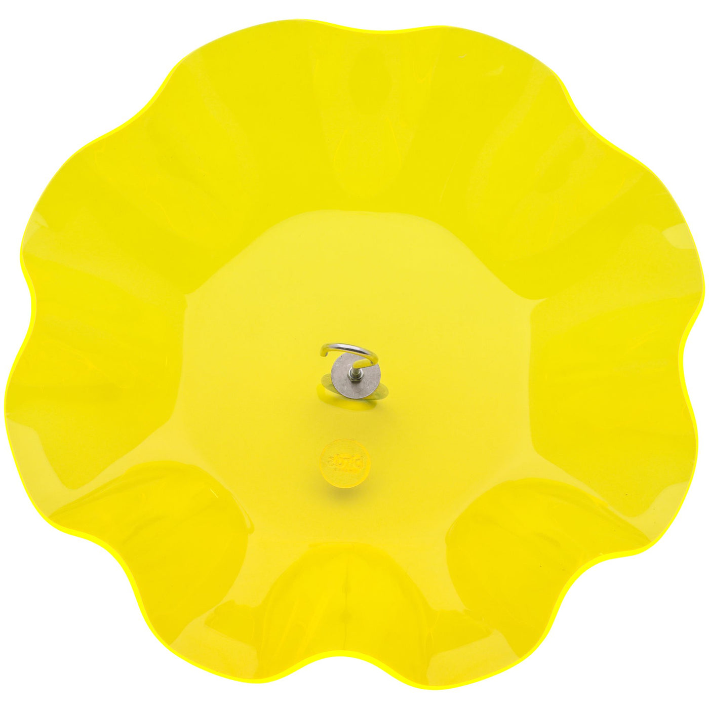 Fluorescent Yellow  Protective Cover for Hanging Bird Feeder with Scalloped Edges - Birds Choice