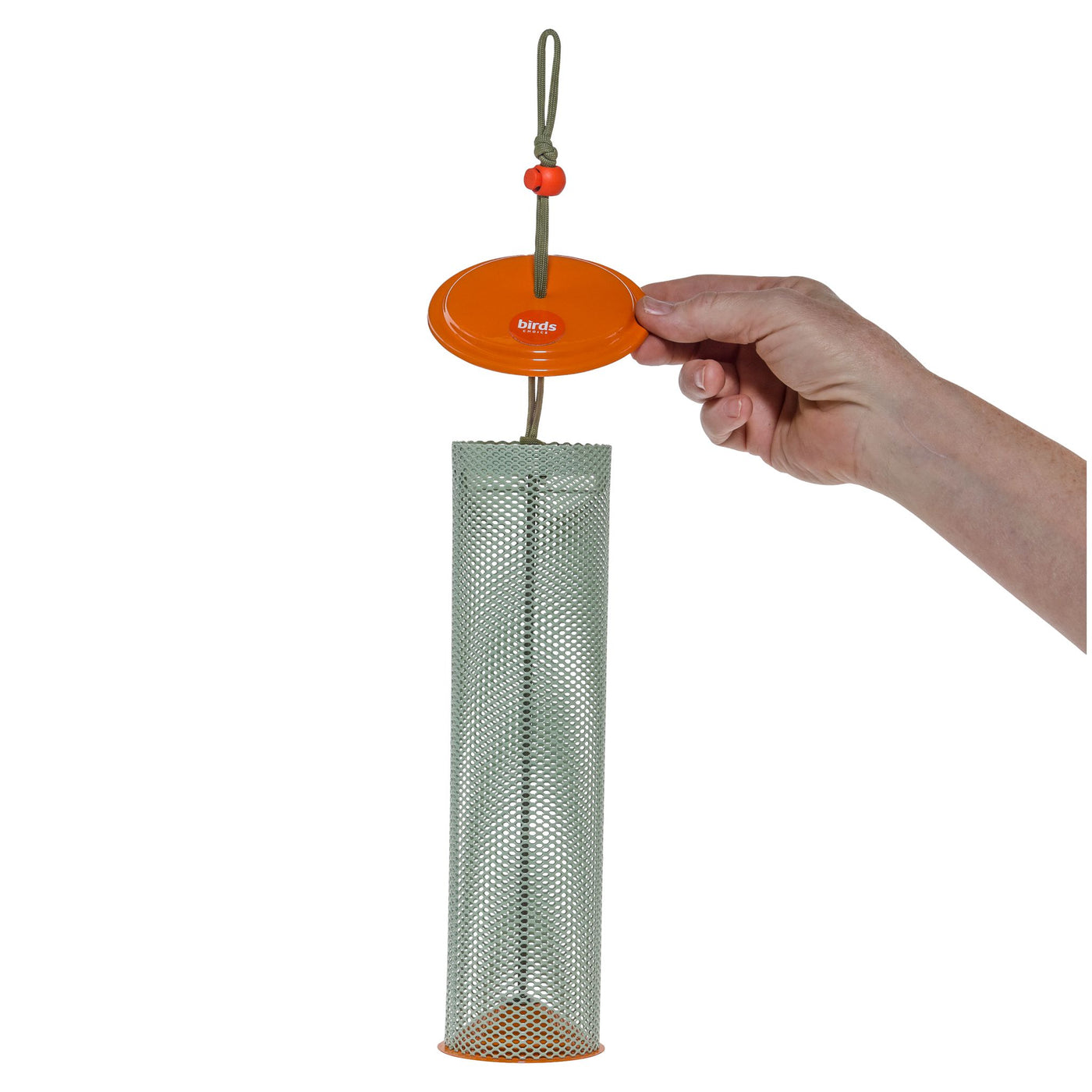 Magnet Mesh Tube Feeder Color Pop Collection for Finches in Light Green and Orange - Birds Choice