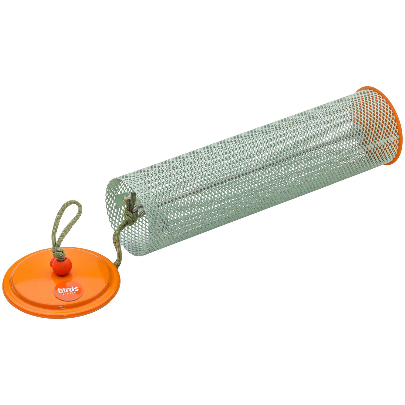 Magnet Mesh Tube Feeder Color Pop Collection for Finches in Light Green and Orange - Birds Choice