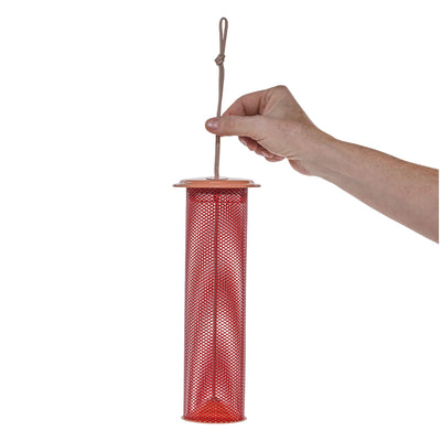 Magnet Mesh Tube Feeder Color Pop Collection for Finches in Red and Coral - Birds Choice