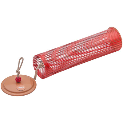 Magnet Mesh Tube Feeder Color Pop Collection for Finches in Red and Coral - Birds Choice