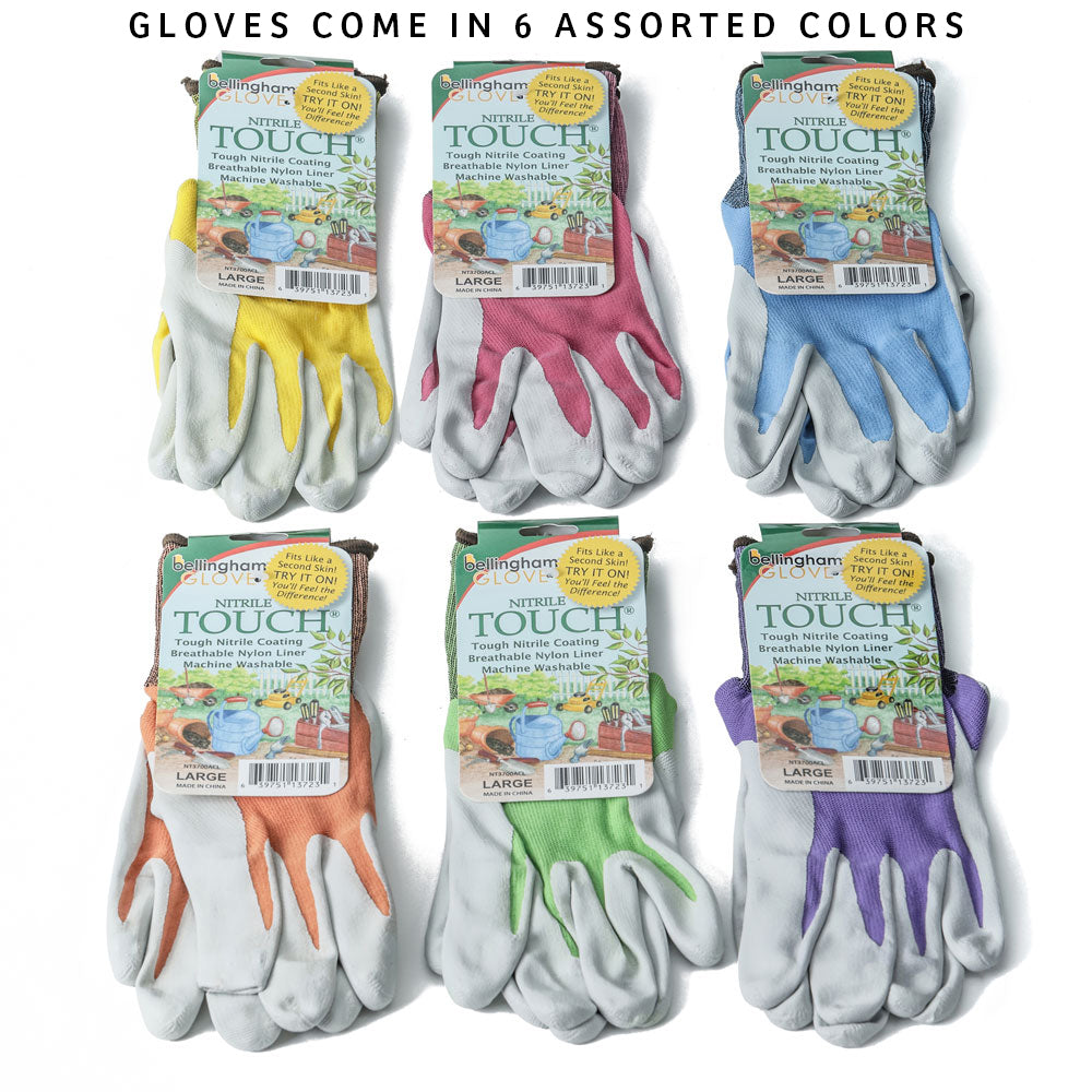 large gardening gloves Bellingham Nitrile Touch Gloves (Large)