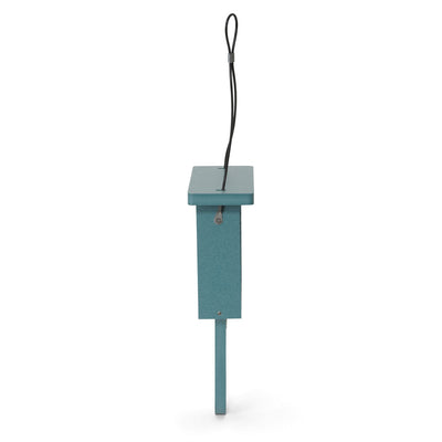 Suet Feeder with Tail Prop for Single Cake in Blue Recycled Plastic - Birds Choice
