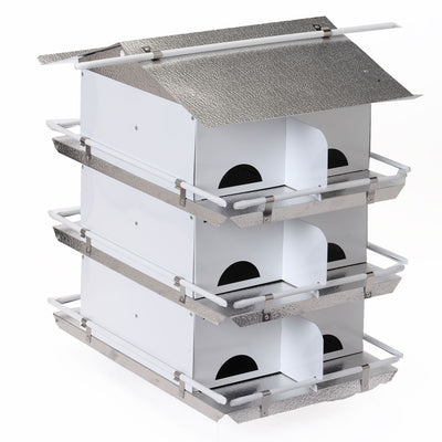 Purple Martin House with Starling Resistant Entrance Holes 3 Floor 12 Room Assembled - Birds Choice