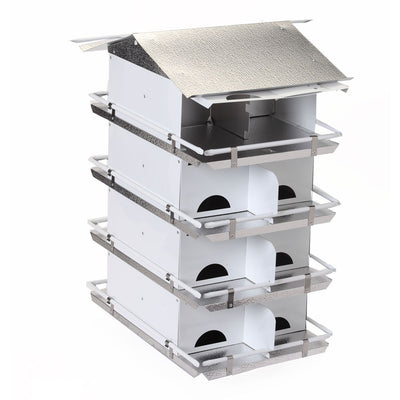 Purple Martin House with Starling Resistant Entrance Holes 4 Floor 16 Room Assembled - Birds Choice