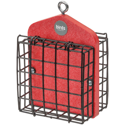 Suet Feeder for Two Cakes in Red Recycled Plastic - Birds Choice