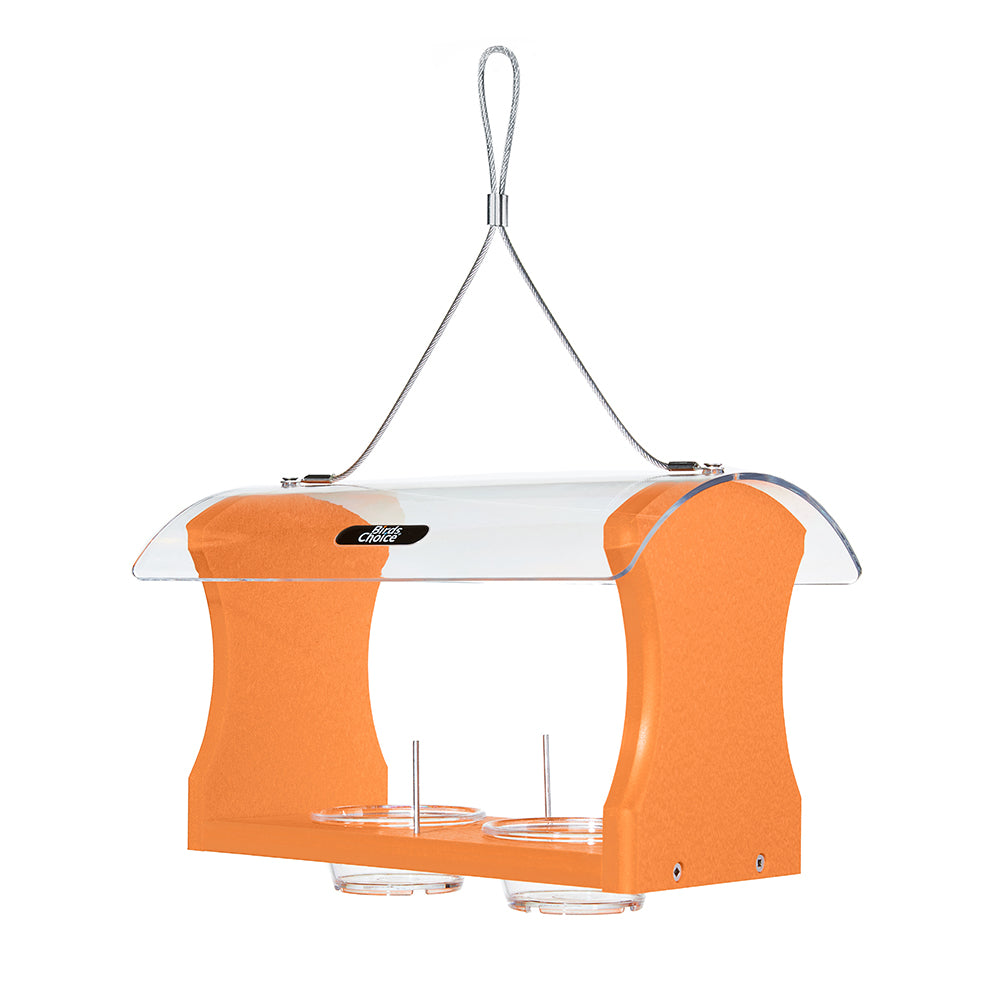 Recycled Oriole Bird Feeder for Oranges and Jelly in Orange - Birds Choice