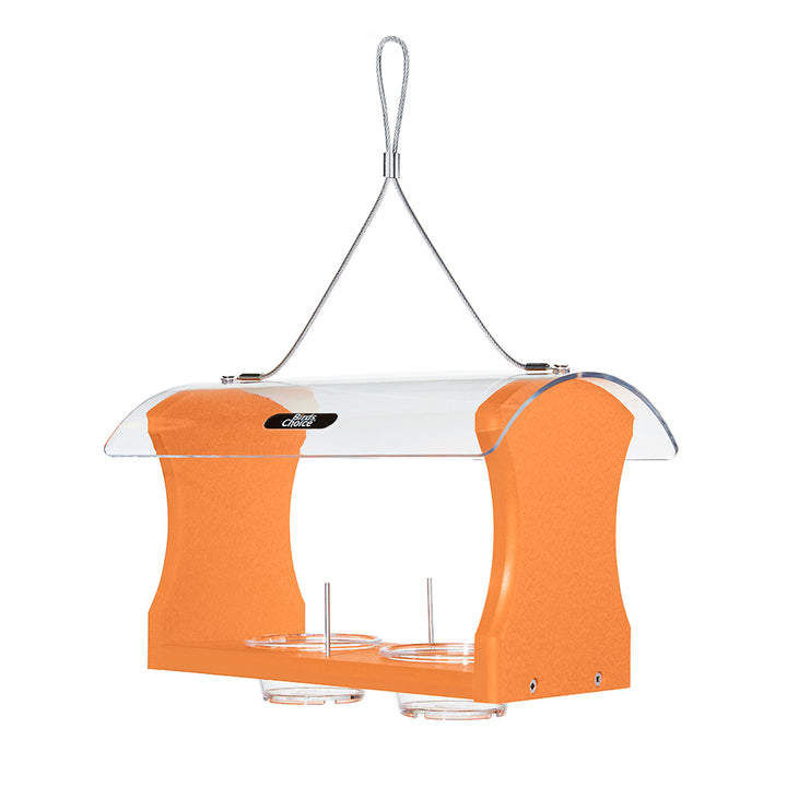 Recycled Oriole Bird Feeder for Oranges and Jelly in Orange - Birds Choice