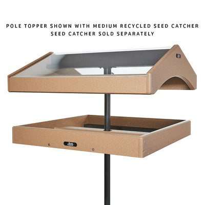 Pole Topper for Platform Bird Feeder to Protect from Weather in Taupe Recycled Plastic - Birds Choice
