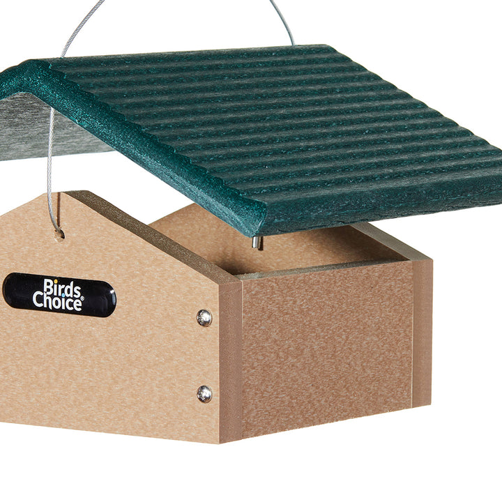 Birds Choice Jay Feeder – Erdnuss-Futterstation Mit Grünem Dach | Aus Recyceltem Poly-Holz, Für Ganze Erdnüsse