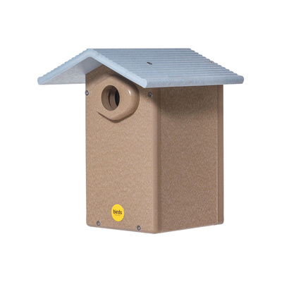 Ultimate Bluebird House in Taupe and Blue Recycled Plastic - Birds Choice