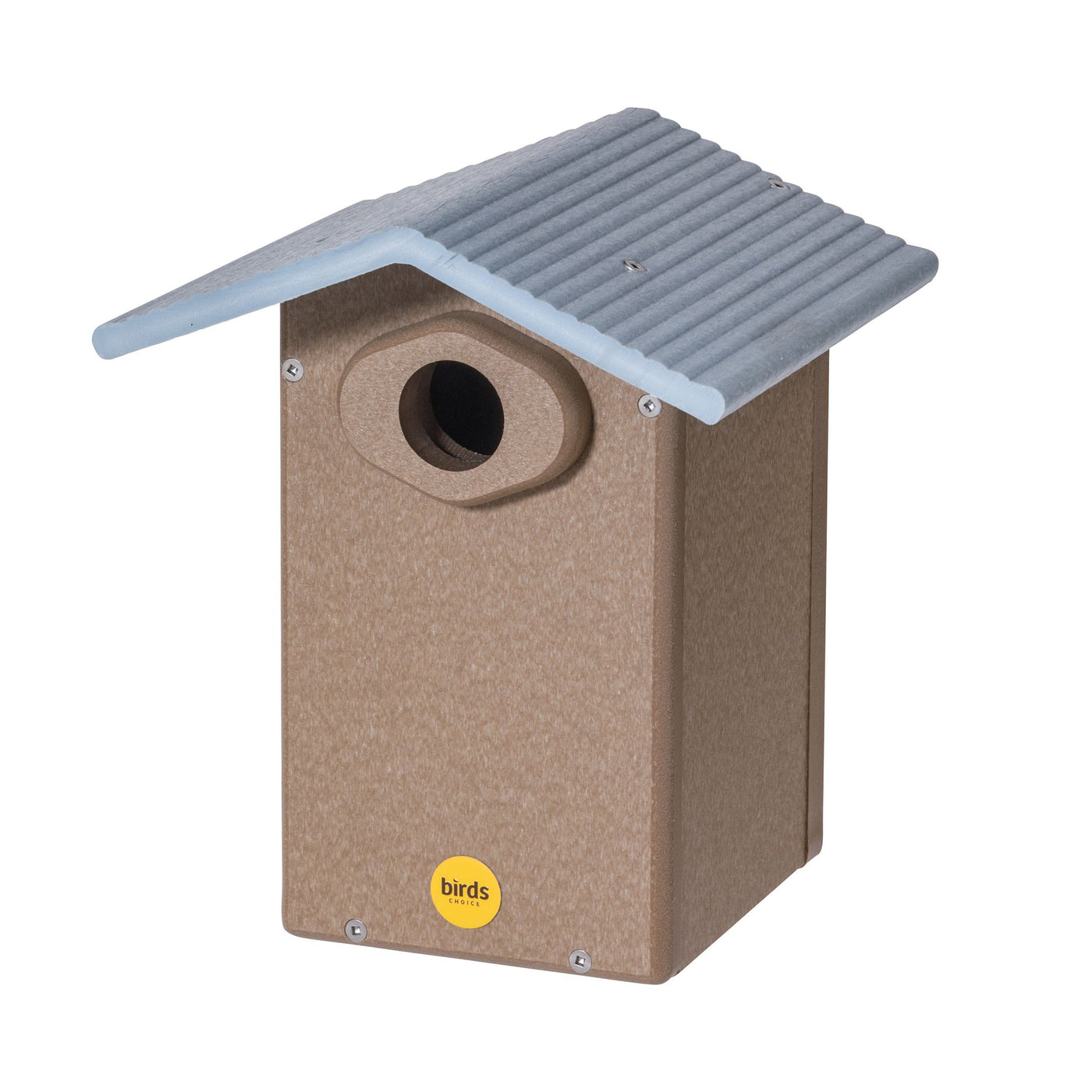 Ultimate Bluebird House in Taupe and Blue Recycled Plastic - Birds Choice