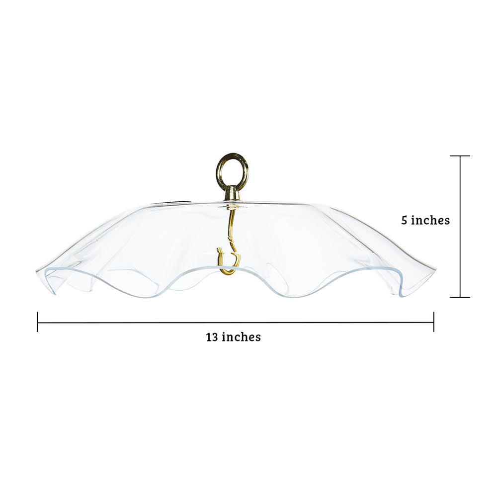 Clear Protective Cover for Hanging Bird Feeder with Scalloped Edges - Birds Choice