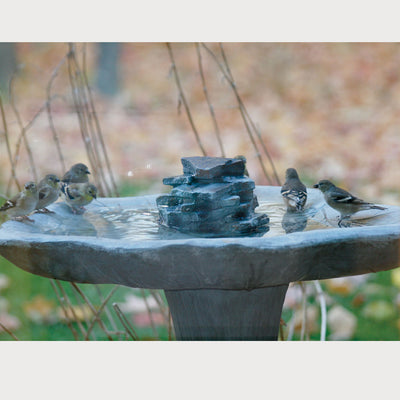 Layered Waterfall Rock for Bird Bath Electric Pump Included - Birds Choice