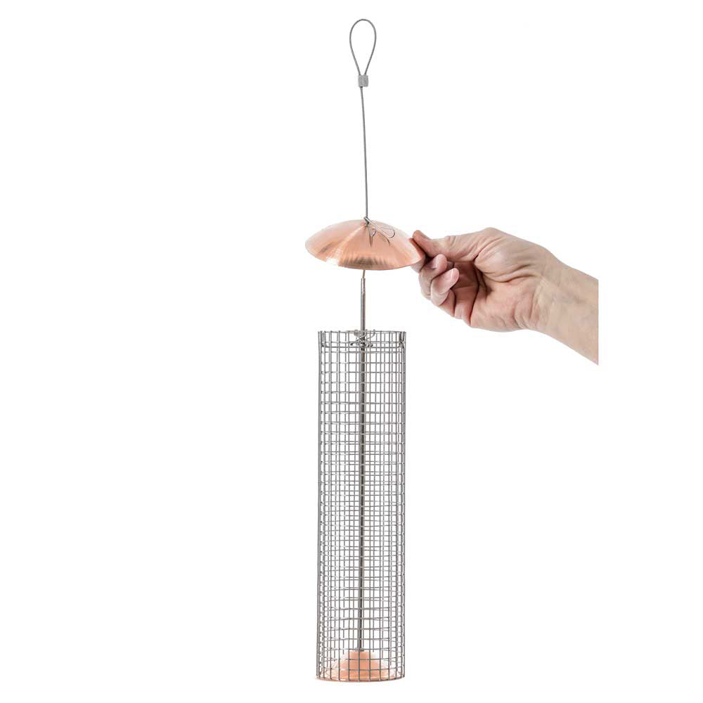 Copper Large Mesh Hanging Bird Feeder for Shelled Peanuts - Birds Choice