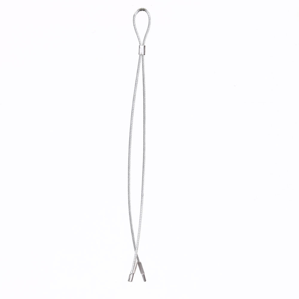 Silver Bird Feeder Push In Hanging Cable 13" - Birds Choice