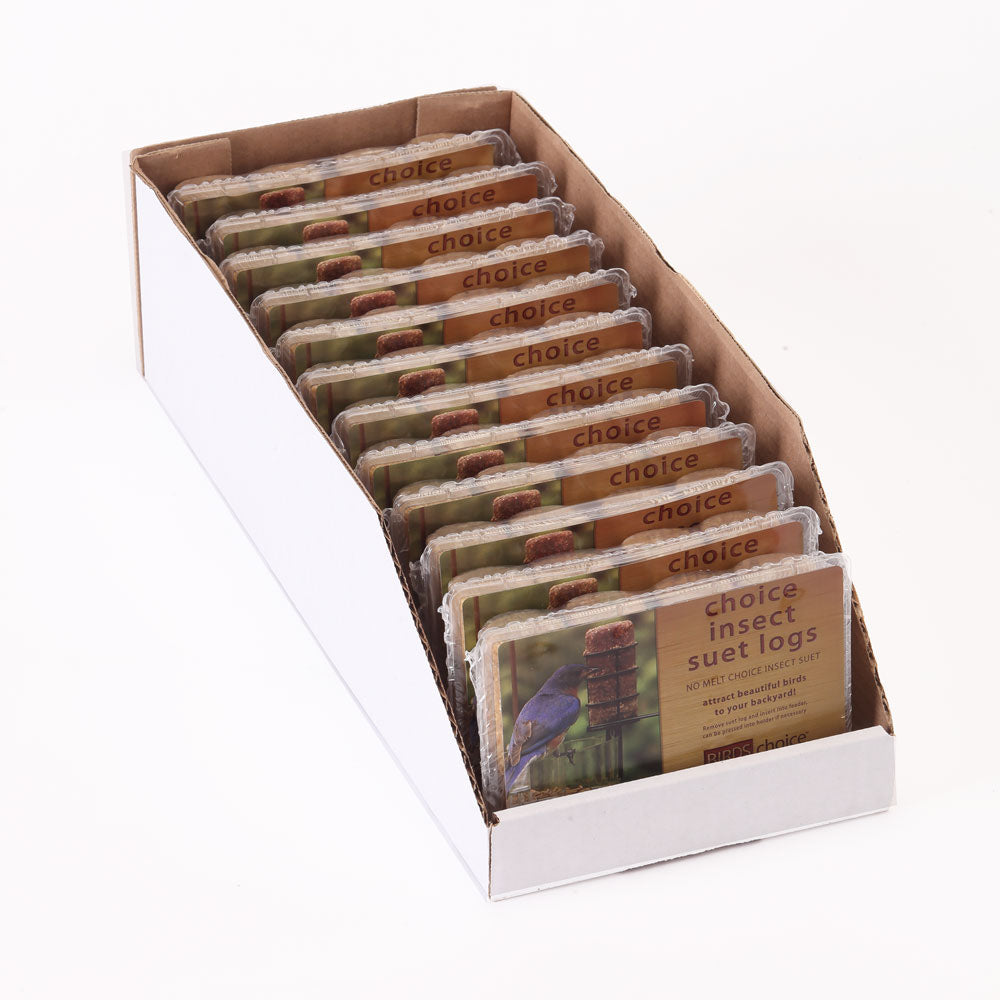Insect Suet Logs for Birds - Pkg of 4 - Case of 12 - Birds Choice