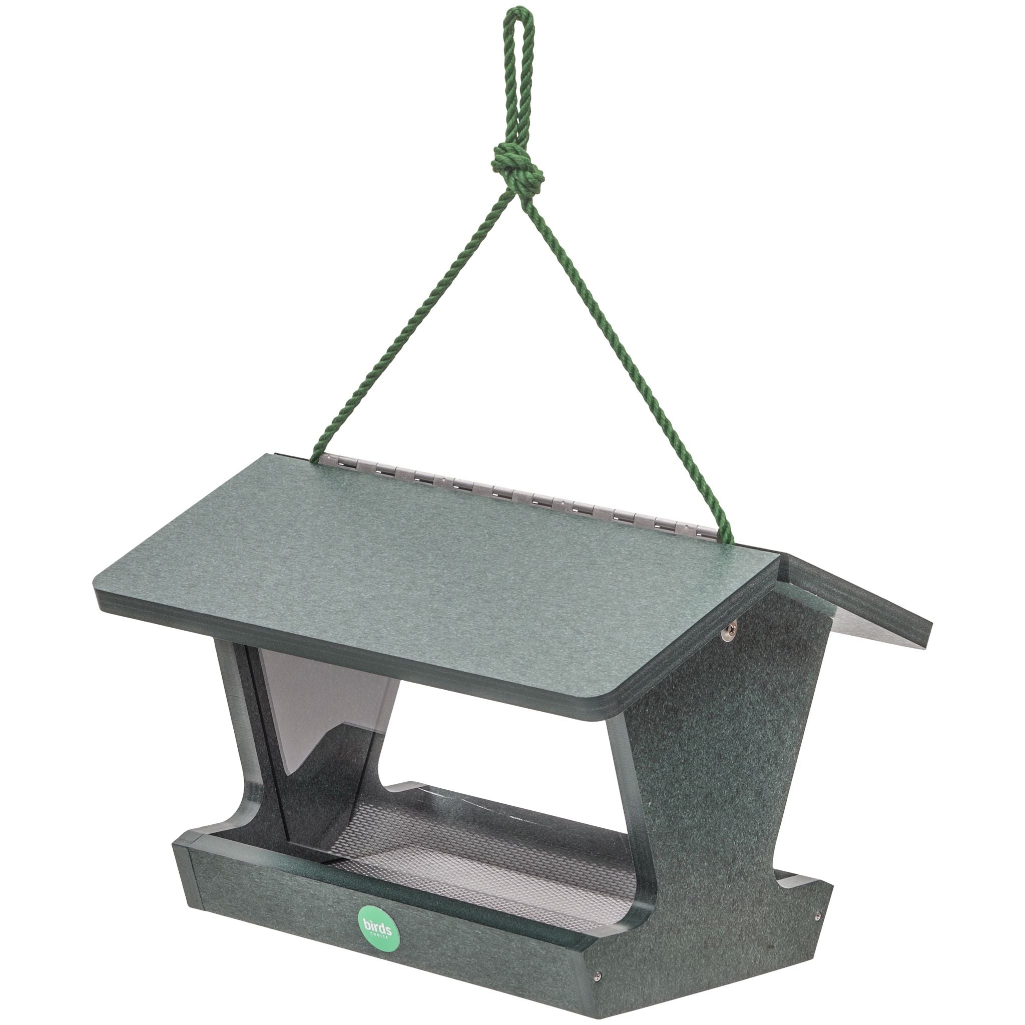 Hopper Bird Feeder Color Pop Collection in Evergreen Recycled Plastic