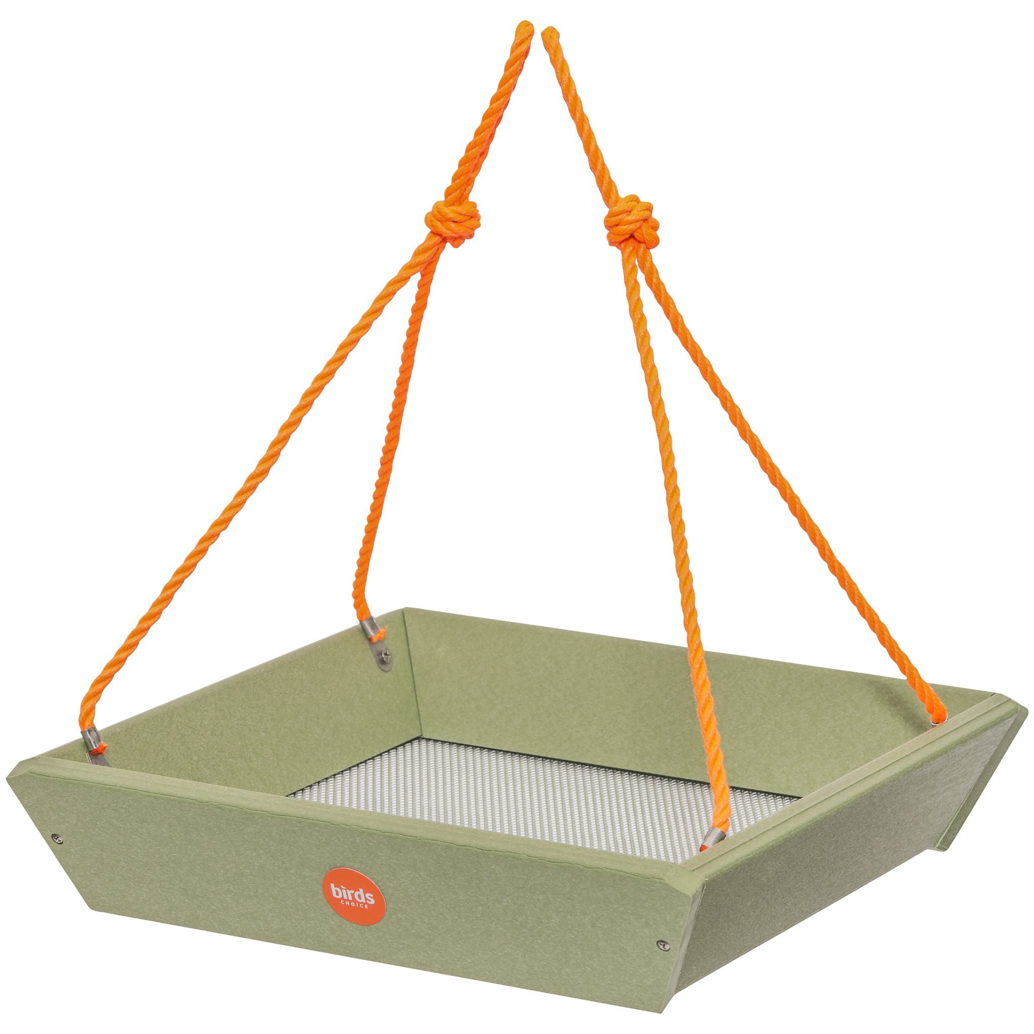 Hanging Tray Bird Feeder Color Pop Collection in Fern Green Recycled Plastic