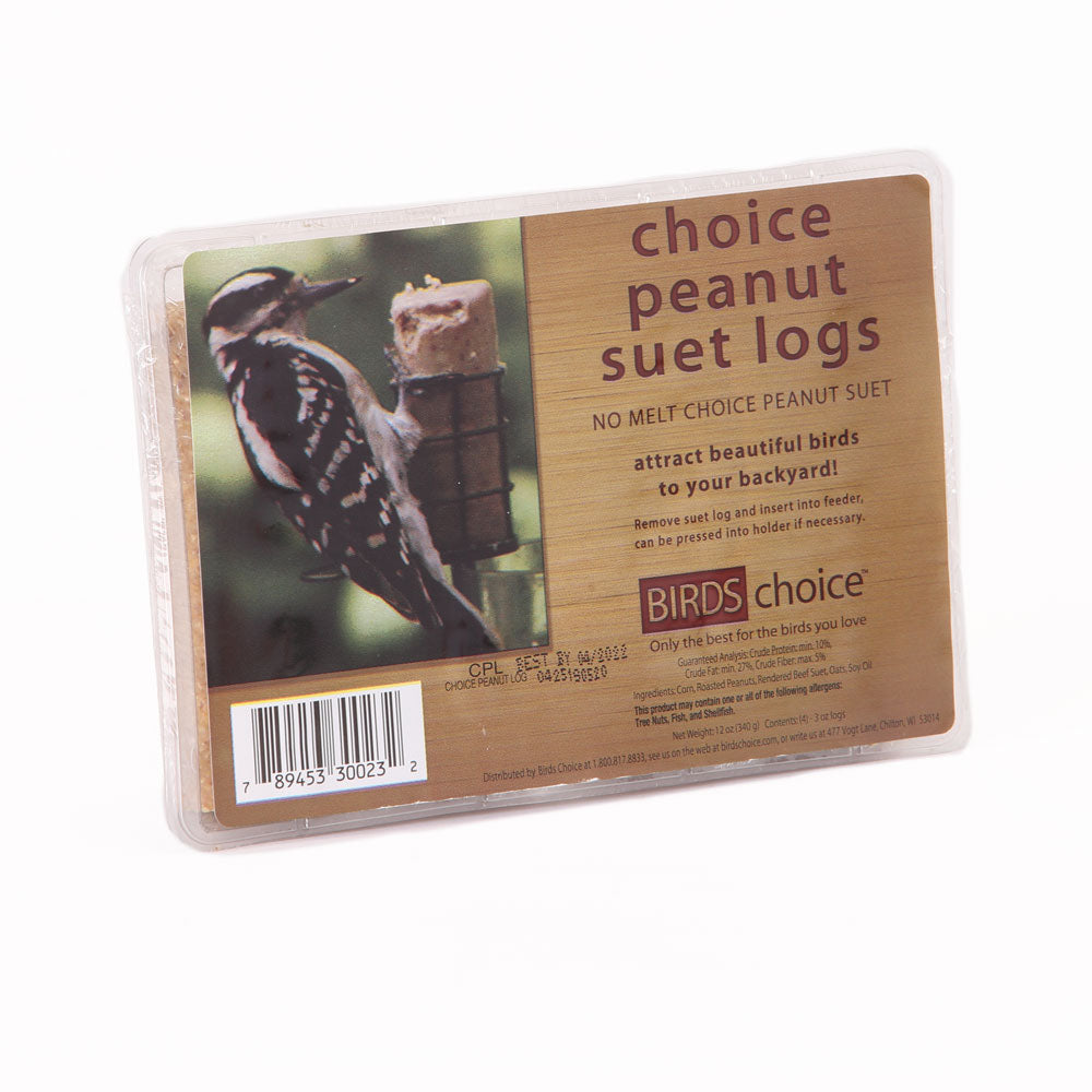Peanut Suet Logs for Birds Package of 4 - Birds Choice