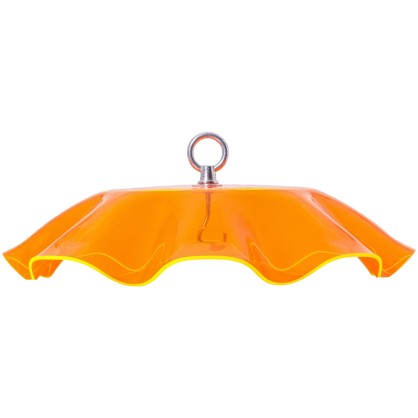 Fluorescent Orange Protective Cover for Hanging Bird Feeder with Scalloped Edges - Birds Choice