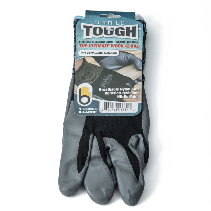 Nitrile Tough Gardening Gloves Black Size X-Large - Birds Choice