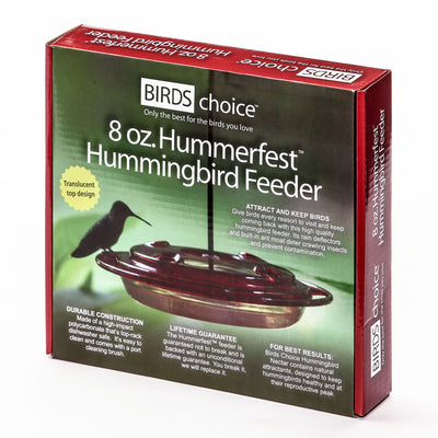 Hummerfest Hummingbird Feeder for 8 oz. Nectar with 4 Nectar Ports - Birds Choice